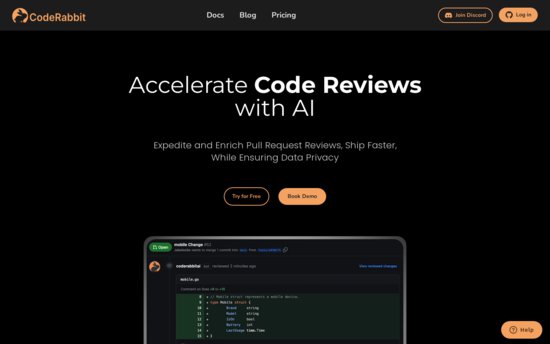 CodeRabbit官网体验入口 AI自动化<em>代码</em>审查工具<em>使用</em>地址