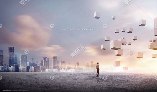 商务男士模拟现实<em>空间</em>海报展板设计图片