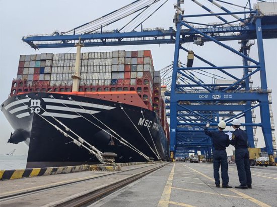 一季度南沙港区外贸班轮涉及集装箱吞吐量同比增3.9%