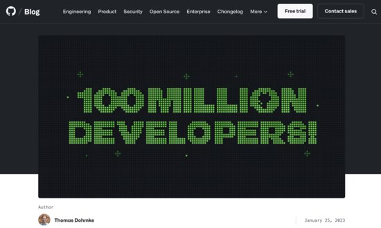 微软GitHub宣布用户过亿