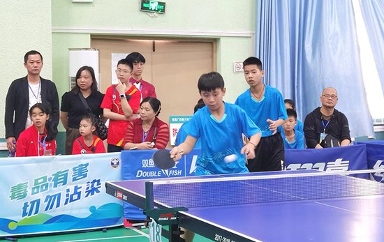 首届广西青少年“禁毒杯”乒乓球赛在南宁开赛