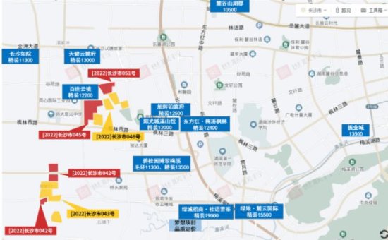 2022年<em>长沙</em>第二批集中供地<em> 长沙麓谷</em>城建25.32亿摘得两宗商住...