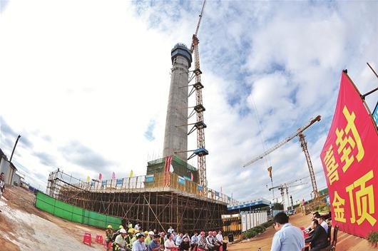 天河机场新塔台封顶 高度全国第一世界第二
