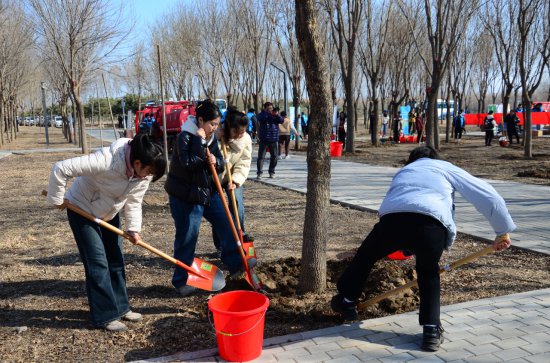 北京经开区总工会开展植树节志愿活动