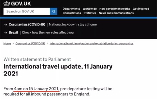 2021年1月各国入境最新调整，<em>美国</em>需要特别注意