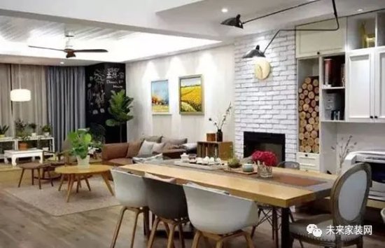 客厅餐厅一体这样<em>装修</em>，家居氛围特别温馨，空间实用更完美！