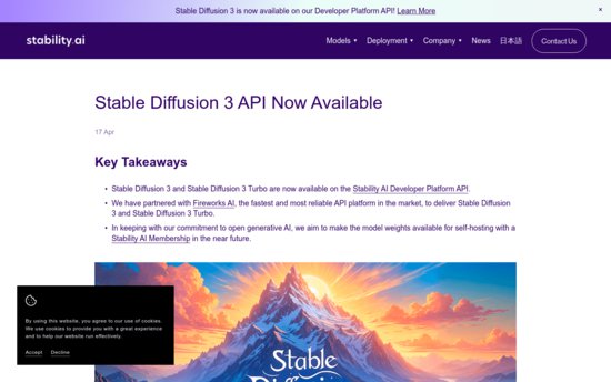 Stable Diffusion 3 API申请入口 AI文生图API<em>官方免费</em>申请地址