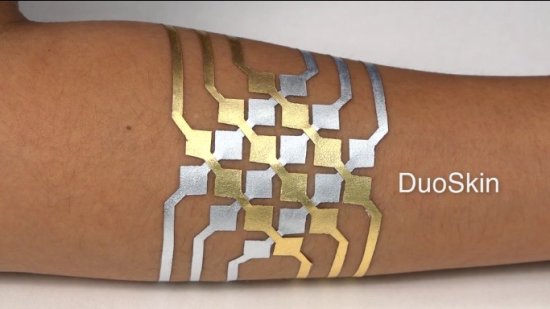 微软MIT合作开发智能<em>纹身</em>DuoSkin 可以控制手机