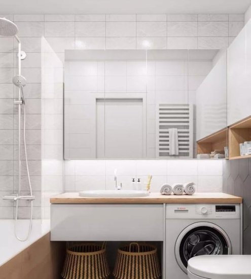 洗衣机摆放在<em>卫生间</em>里的三种完美方式，你觉得哪一种适合你？