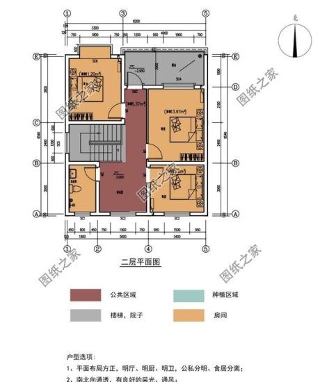 新农村80平米<em>二层</em>房屋<em>设计图纸</em>,精简户型,地方不大也能合理规划