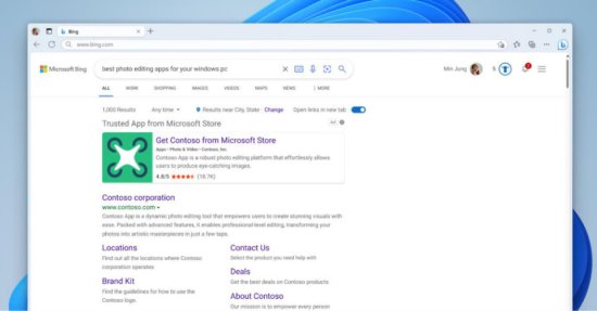 Windows 应用推广有新招，<em>微软</em>在必应搜索结果中展示应用链接