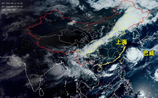 “<em>巴威</em>”今早加强为<em>台风</em>级 明天路过上海同纬度海面