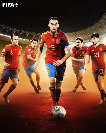 FIFA官推晒海报：巴萨-<em>西班牙</em>，中场人才取之不尽用之不竭
