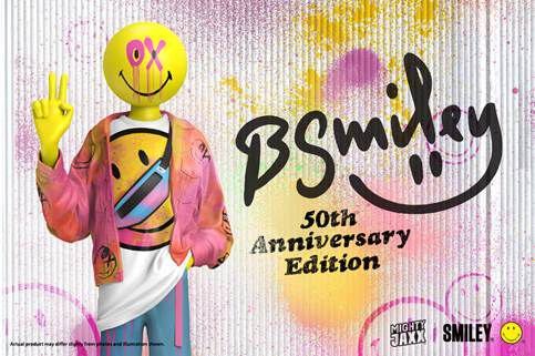 “黄色笑脸”风靡全球50年 Mighty Jaxx B. Smiley潮玩收藏品微笑...