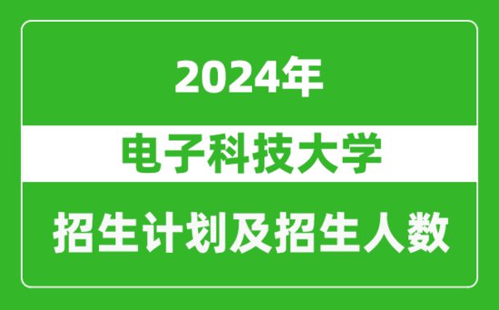 电子科技大学2024年在湖南的招生计划<em>及</em>招生<em>人数</em>