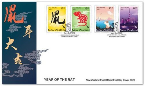 新西兰发行2020年鼠年生肖邮票<em> 设计</em>者为华裔-中新网