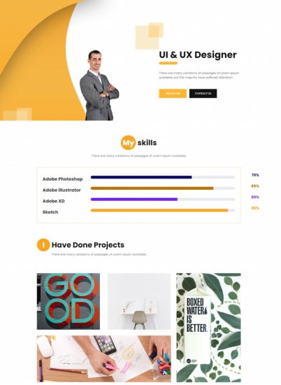 UI<em>设计师</em>个人简历展示网页模板