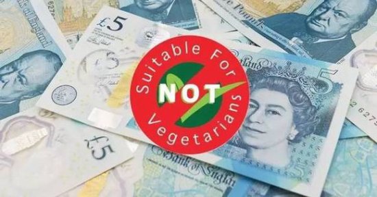 因新版5英镑塑钞含动物脂油 素食主义者要求撤换