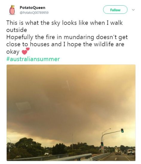 西澳大利亚发生森林大火 浓烟蔓延至城市上空犹如<em>世界末日</em>