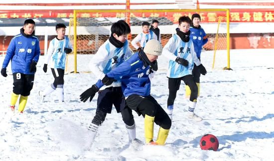2023-2024年黑龙江省青少年冰雪运动会雪地足球比赛开幕