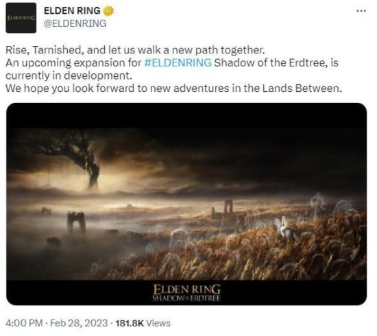 FS社官宣《艾尔登法环》DLC“黄金树之影”正在开发中