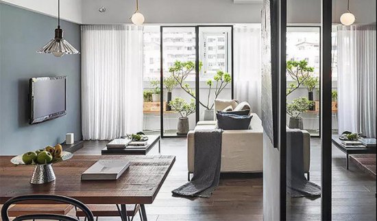 95平现代风三居室，一个绿植蓬勃，空气清新自然的家