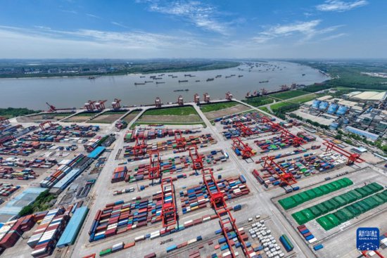 武汉阳逻港：集装箱吞吐量持续攀升 科技赋能提升作业效率